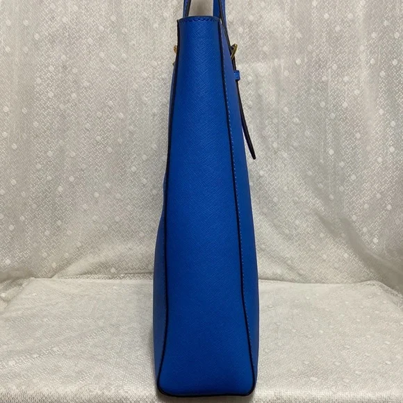 *SOLD*MICHAEL Michael Kors Jet Set Travel LG NS Saffiano Leather Tote In Blue - Picture 8 of 15